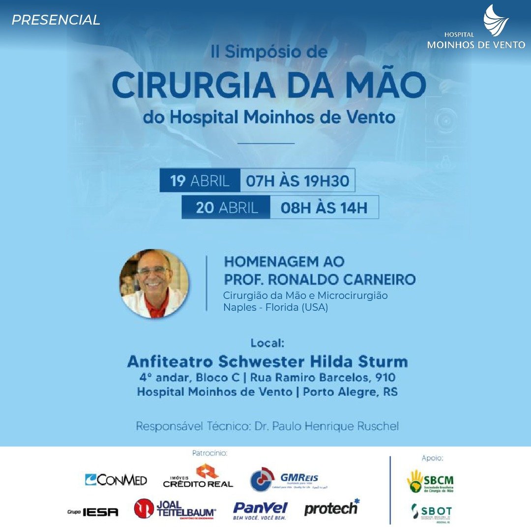 II Simpósio de Cirurgia da Mão do Hospital Moinhos de vento