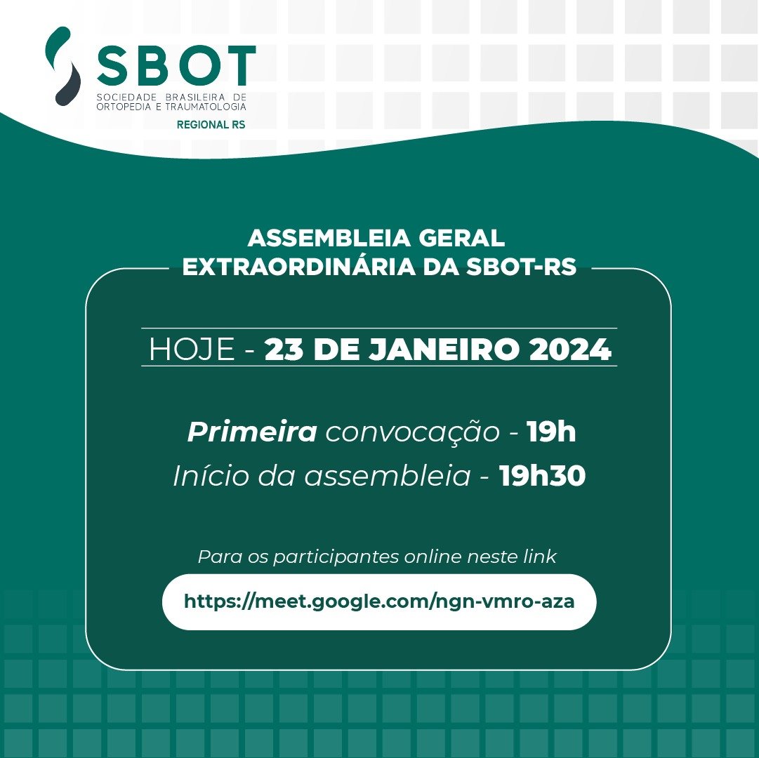 Assembleia Geral Extraordinária - 23 de janeiro